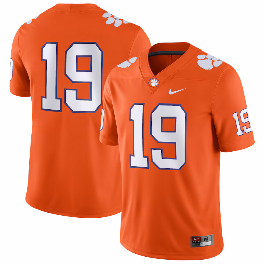 #19 Clemson Tigers Nike Game Jersey - Orange - Jersey