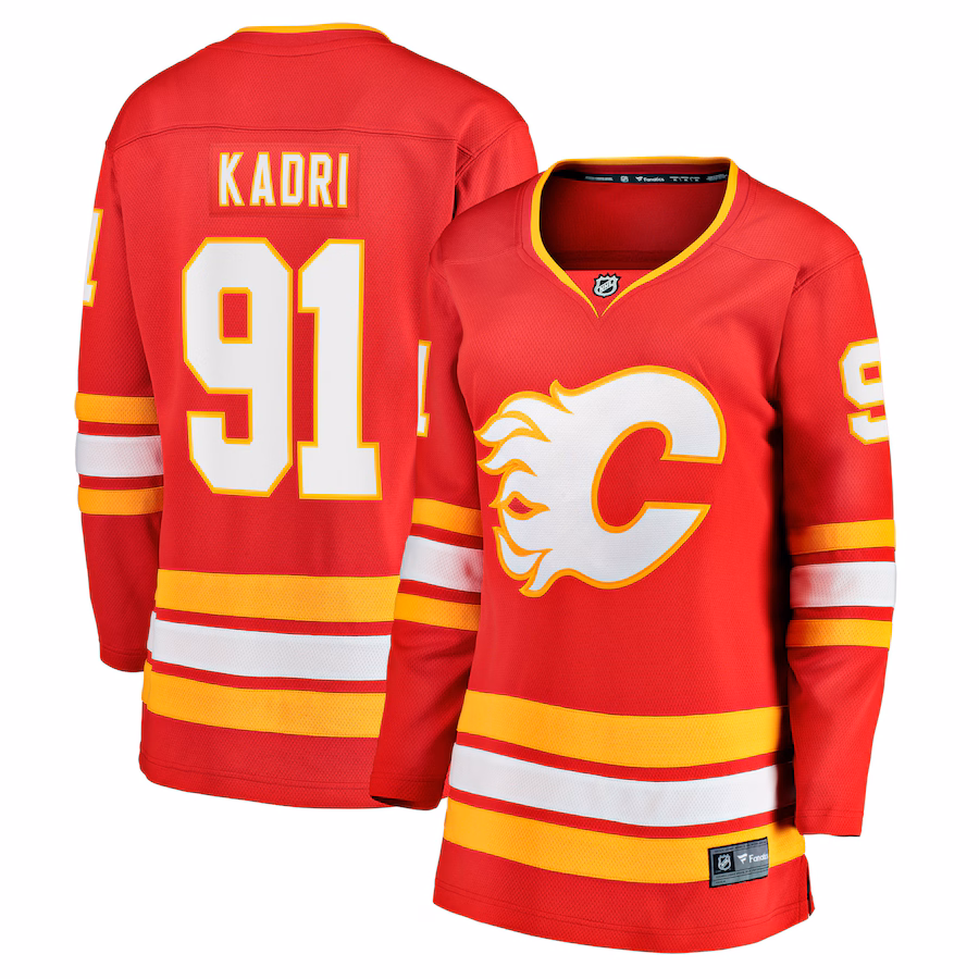 Women's Calgary Flames Nazem Kadri Fanatics Red Home Breakaway Player Jersey - Jersey