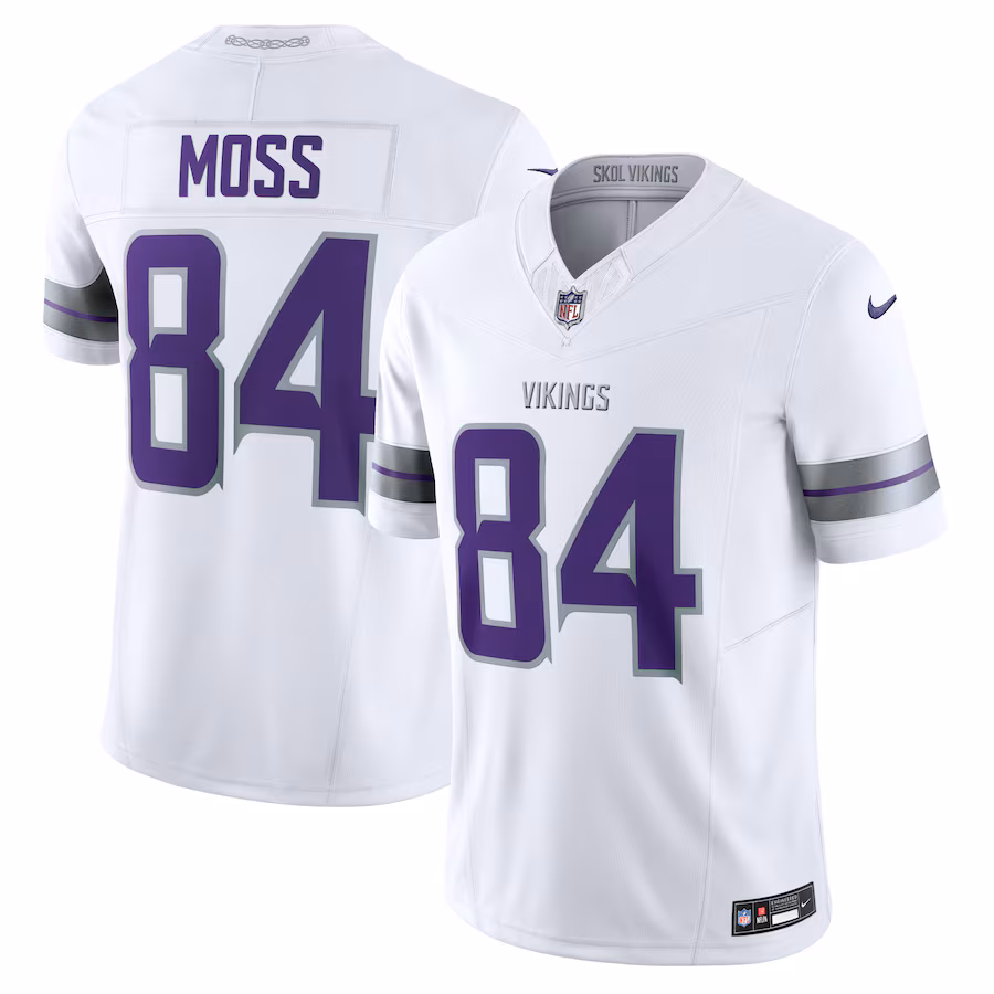 Men's Minnesota Vikings Randy Moss Nike White Alternate Vapor F.U.S.E. Retired Player Limited Jersey - Jersey