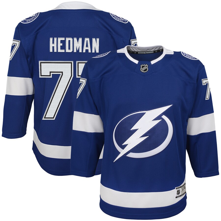 Youth Tampa Bay Lightning Victor Hedman Blue Home Premier Player Jersey - Jersey