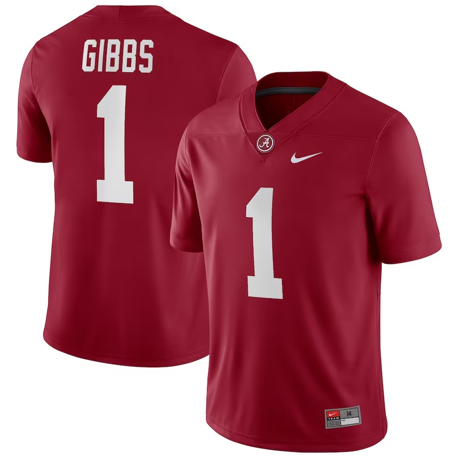 Jahmyr Gibbs Alabama Crimson Tide Nike Player Game Jersey - Crimson - Jersey