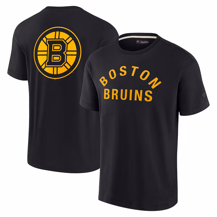 Unisex Boston Bruins Fanatics Black Elements Super Soft Short Sleeve T-Shirt - Jersey