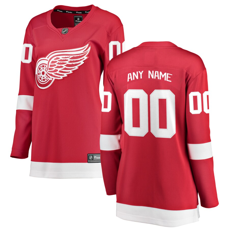 Women's Detroit Red Wings Fanatics Branded Red Home Breakaway Custom Jersey - Jersey