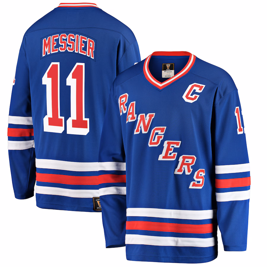 Men's New York Rangers Mark Messier Fanatics Blue Premier Breakaway Retired Player Jersey - Jersey