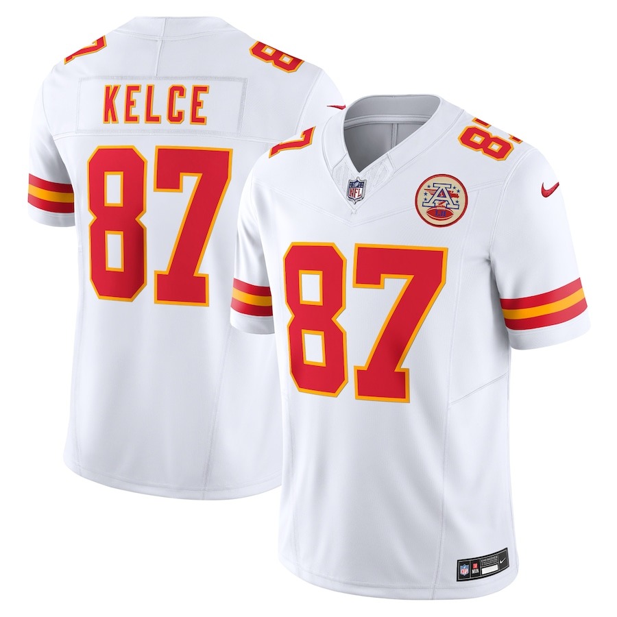 Men's Kansas City Chiefs Travis Kelce Nike White Vapor F.U.S.E. Limited Jersey - Jersey