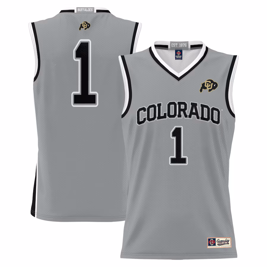 Youth GameDay Greats  Gray #1 Colorado Buffaloes Lightweight Replica Basketball Jersey - Jersey