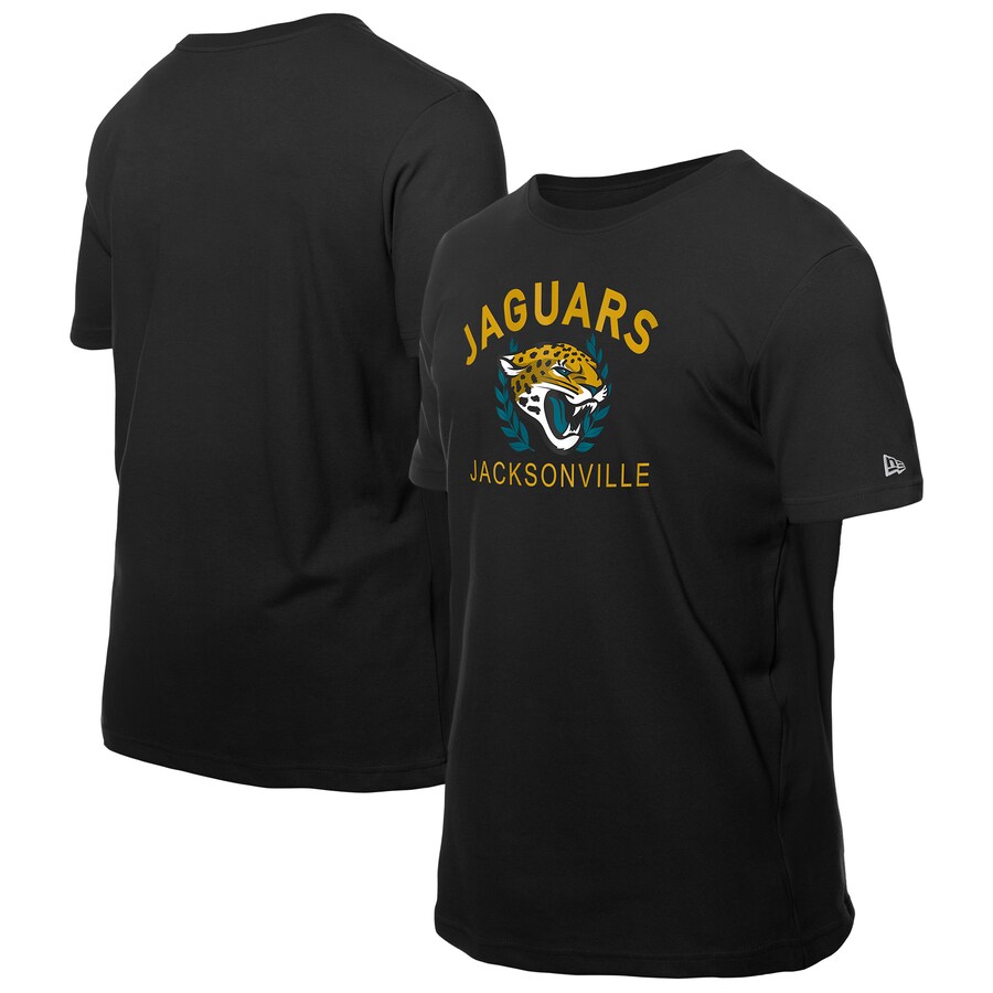 Men's Jacksonville Jaguars New Era Black 2025 NFL Draft T-Shirt - Jersey