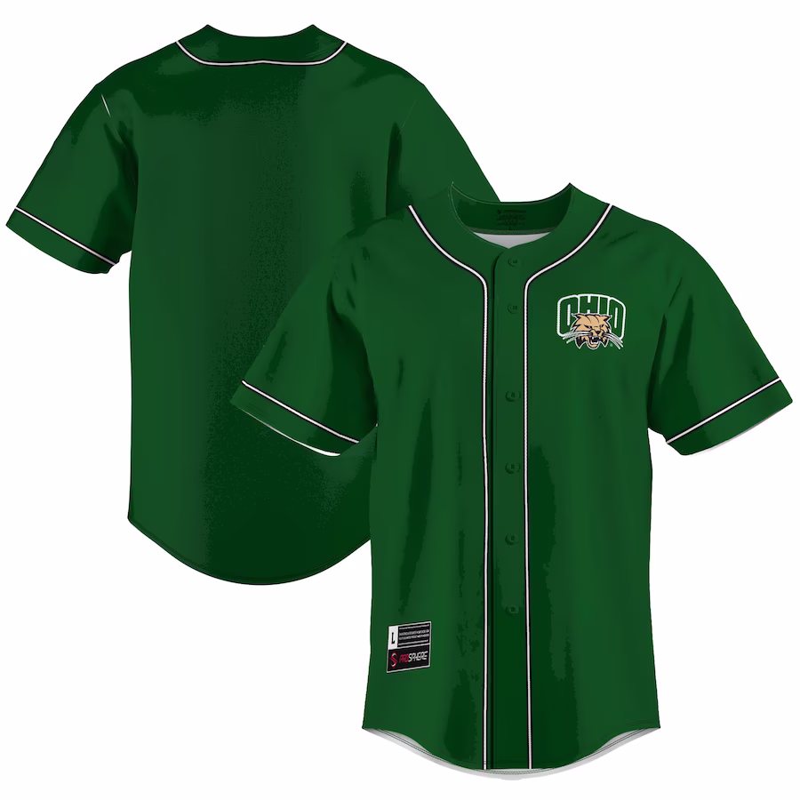 Ohio Bobcats GameDay Greats  Lightweight Baseball Jersey - Green - Jersey