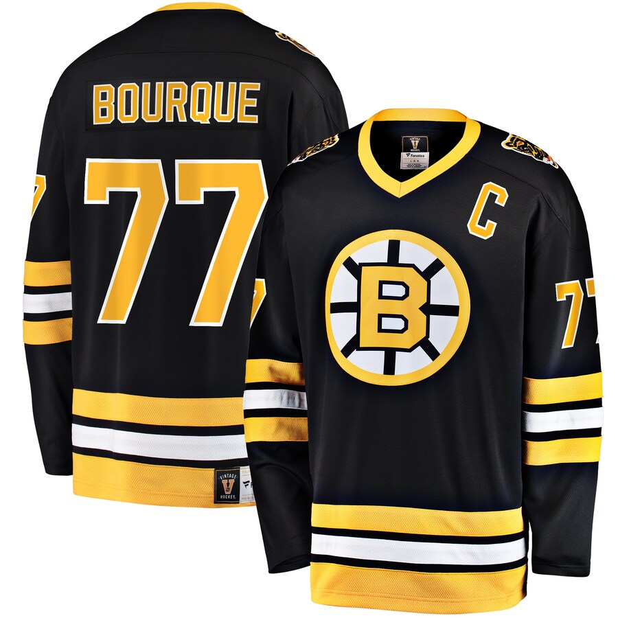 Men's Boston Bruins Ray Bourque Fanatics Branded Black Premier Breakaway Retired Player Jersey - Jersey