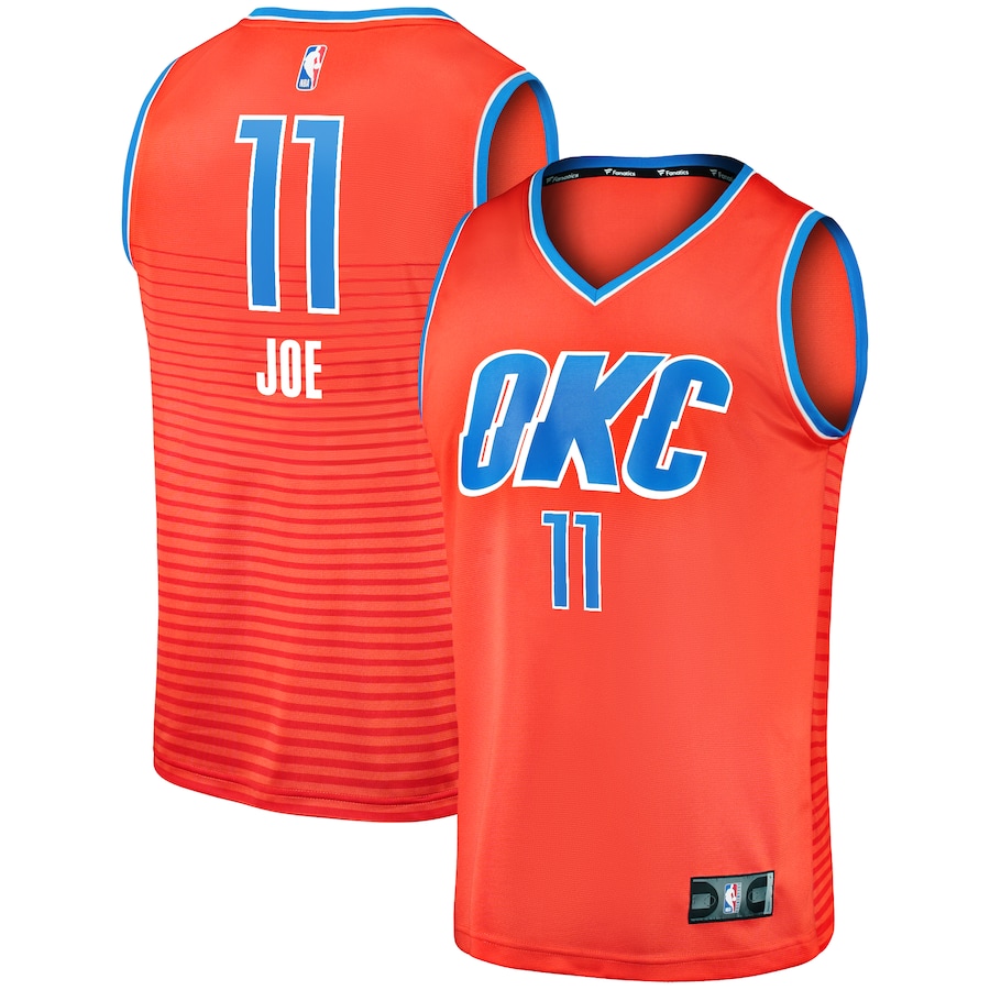 Men's Oklahoma City Thunder Isaiah Joe Fanatics Orange Fast Break Replica Player Jersey - Statement Edition - Jersey