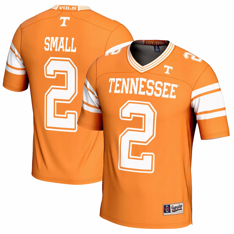 Jabari Small Tennessee Volunteers GameDay Greats NIL Player Football Jersey - Tennessee Orange - Jersey