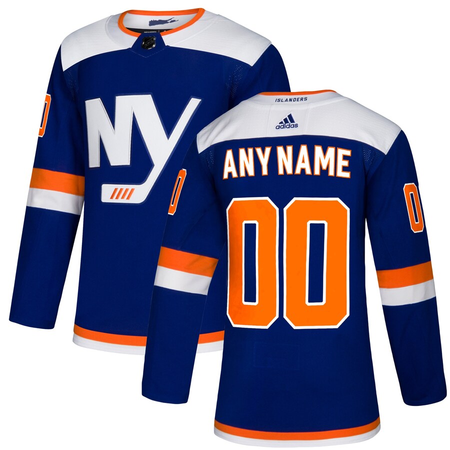 Men's New York Islanders adidas Blue Alternate Authentic Custom Jersey - Jersey