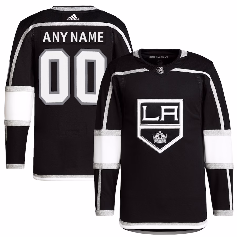 Men's Los Angeles Kings adidas Black Home Primegreen Authentic Custom Jersey - Jersey