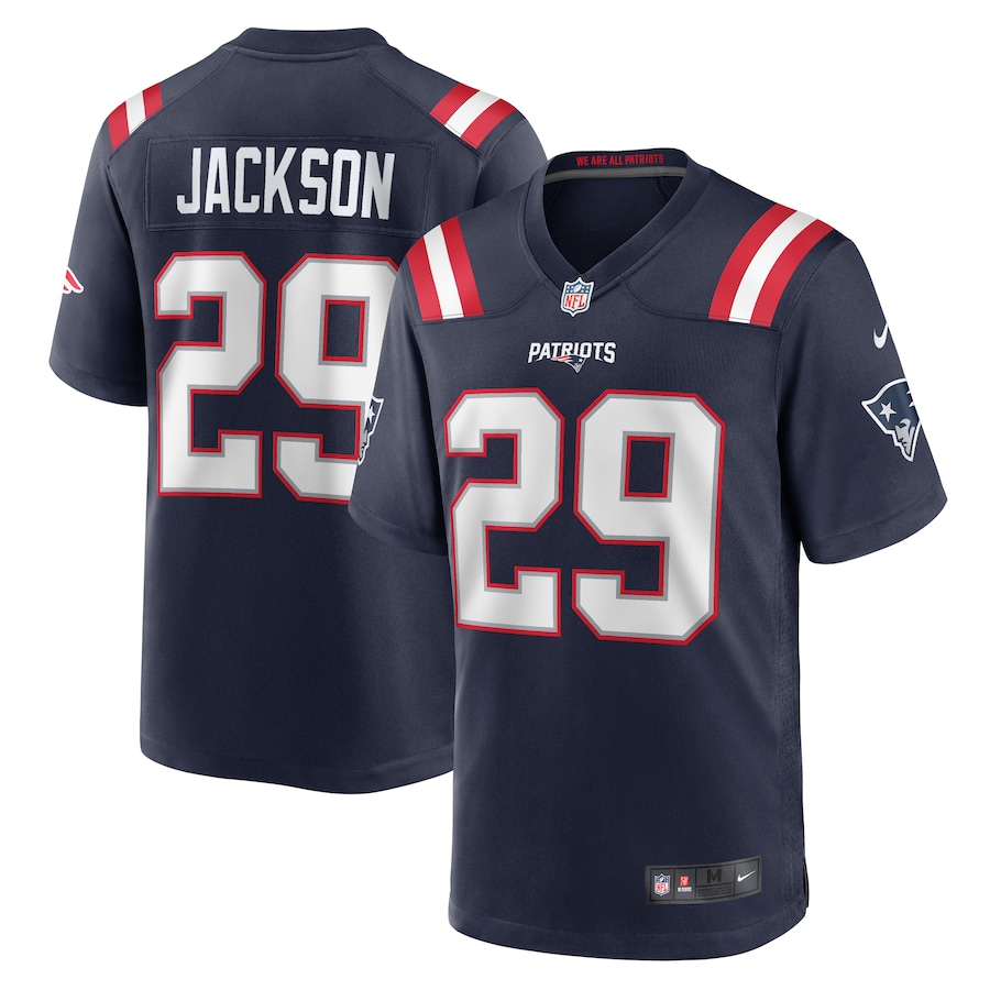 Men's New England Patriots JC Jackson Nike  Navy  Game Jersey - Jersey