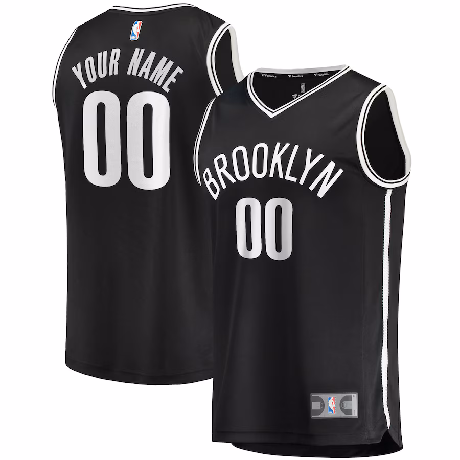 Men's Brooklyn Nets Fanatics Black Fast Break Custom Replica Jersey - Icon Edition - Jersey