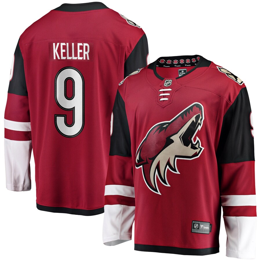 Men's Arizona Coyotes Clayton Keller Fanatics Branded Garnet Home Premier Breakaway Player Jersey - Jersey