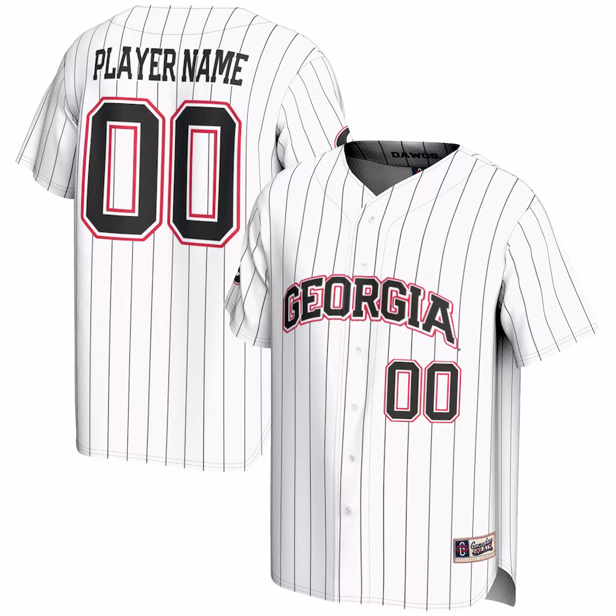 Georgia Bulldogs GameDay Greats NIL Pick-A-Player Lightweight Baseball Jersey - White - Jersey