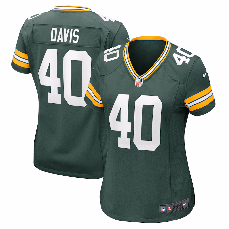 Women's Green Bay Packers LJ Davis Nike Green Game Jersey - Jersey