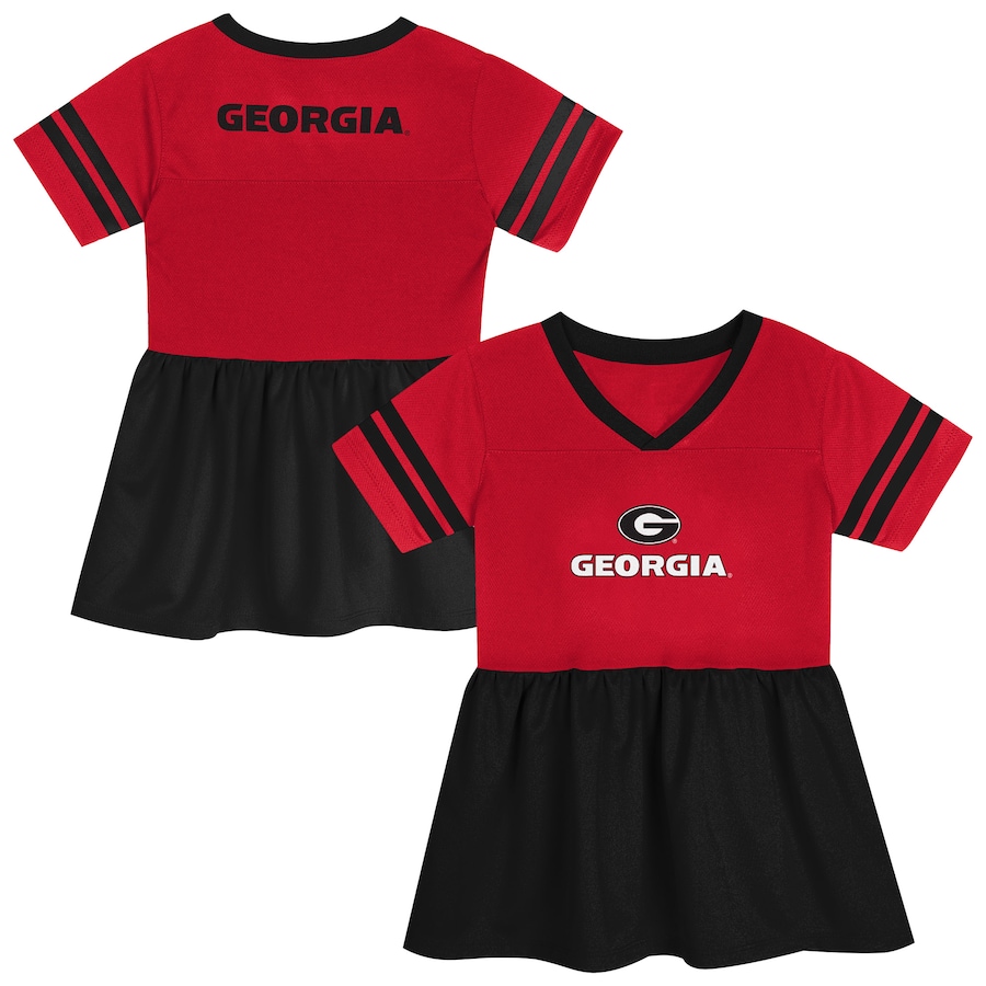 Girls Preschool Outerstuff Red/Black Georgia Bulldogs Stadium Lights Fashion Jersey Dress - Jersey