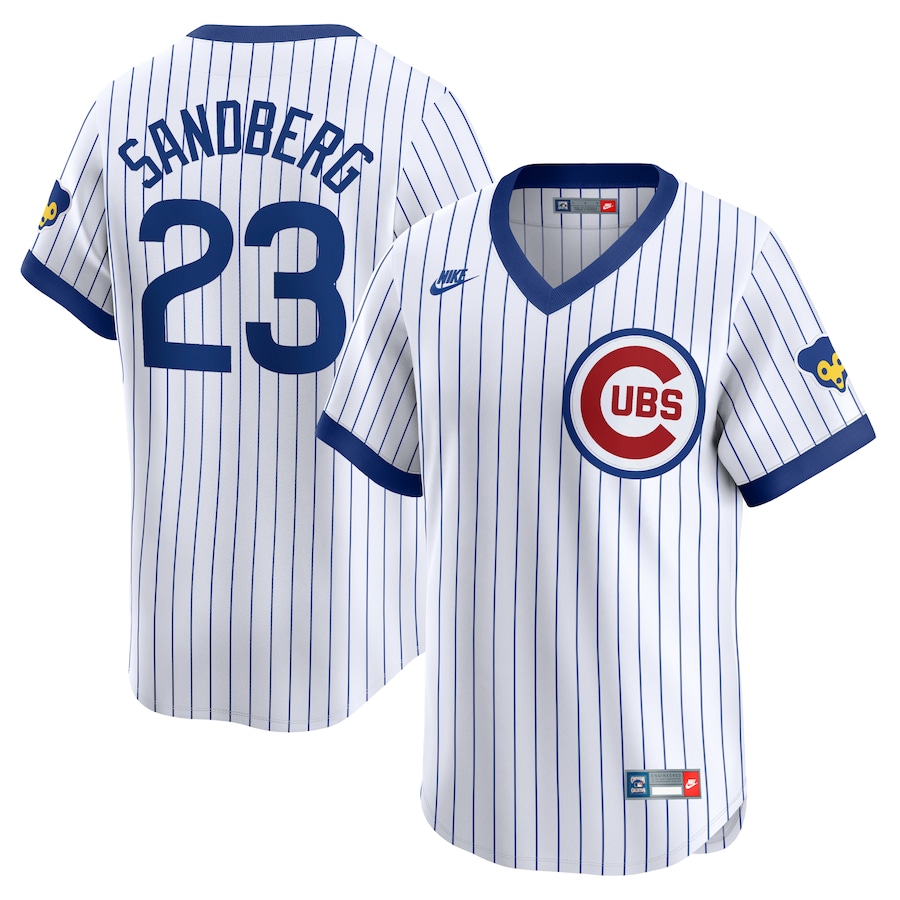 Women's Chicago Cubs Nike White Ryne Sandberg Throwback Cooperstown Limited Jersey - Jersey