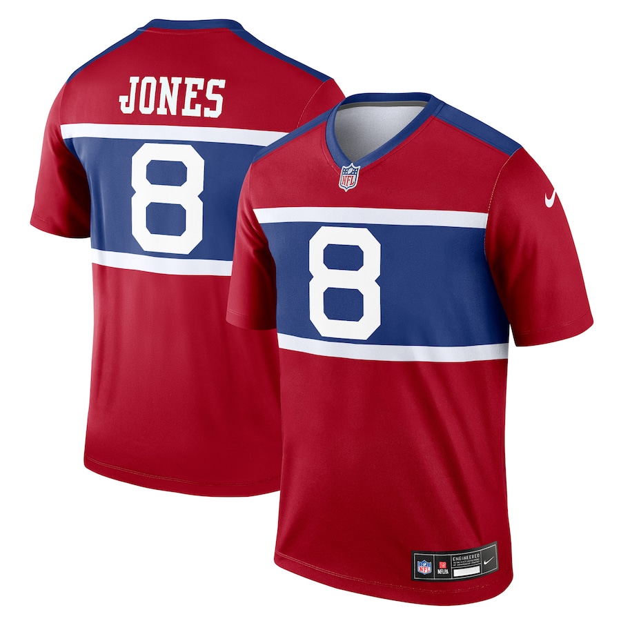 Men's New York Giants Daniel Jones Nike Century Red Alternate Legend Player Jersey - Jersey