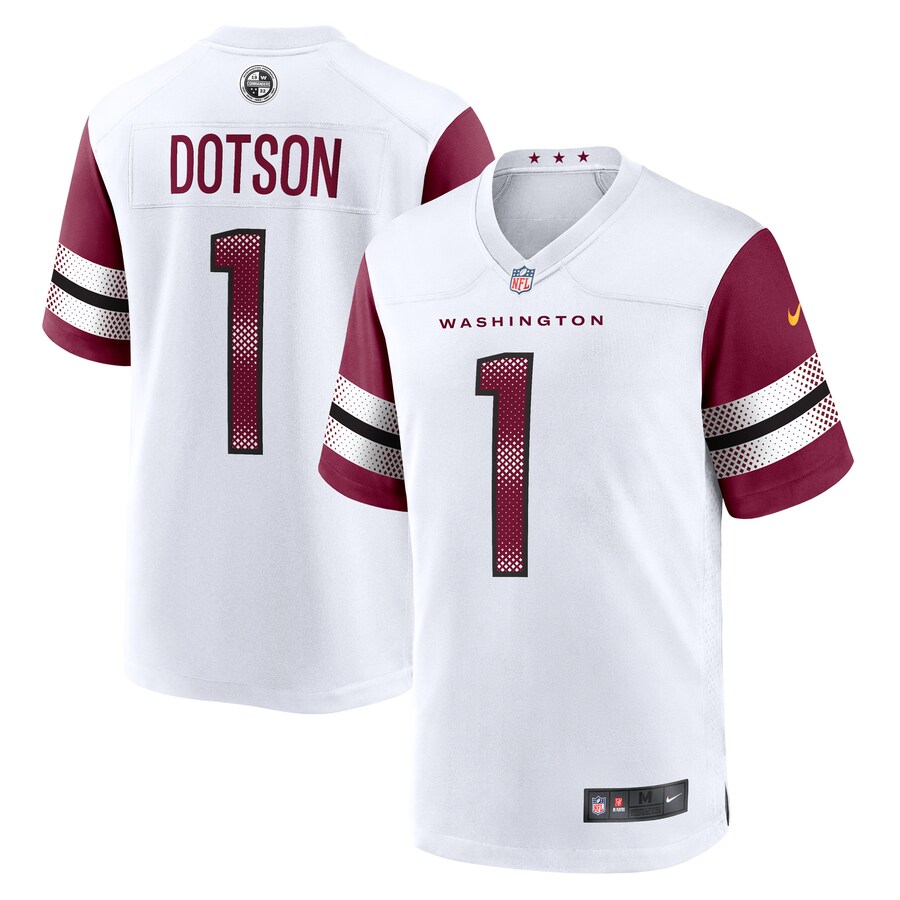 Men's Washington Commanders Jahan Dotson Nike White Game Player Jersey - Jersey