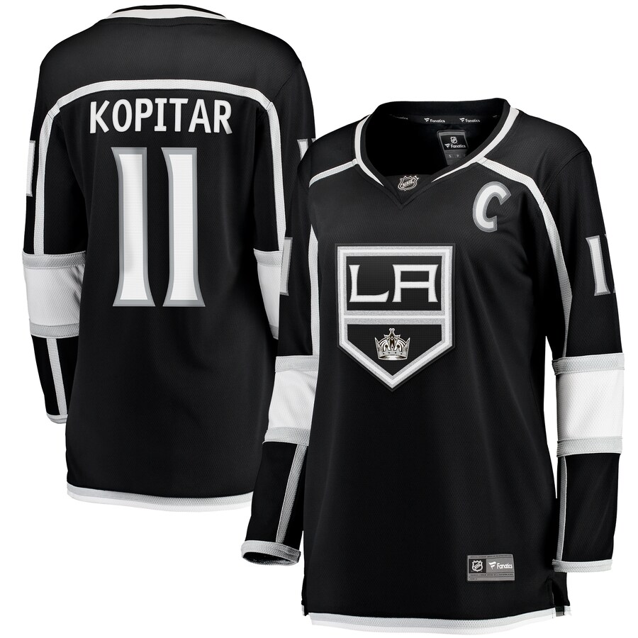 Women's Los Angeles Kings Anze Kopitar Fanatics Branded Black Home Breakaway Player Jersey - Jersey