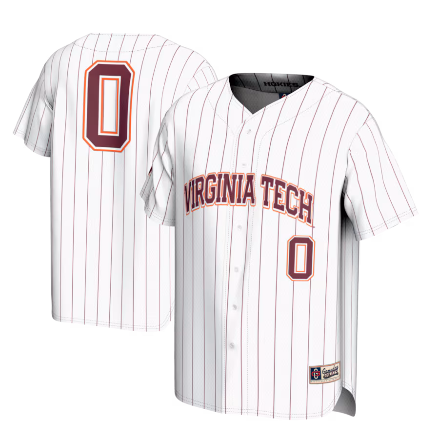Youth GameDay Greats #0 White Virginia Tech Hokies Lightweight Baseball Fashion Jersey - Jersey