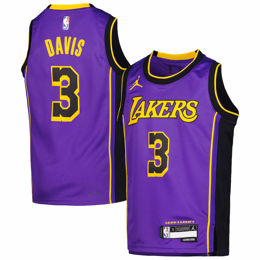 Youth Los Angeles Lakers Anthony Davis Jordan Brand Purple Swingman Jersey - Statement Edition - Jersey