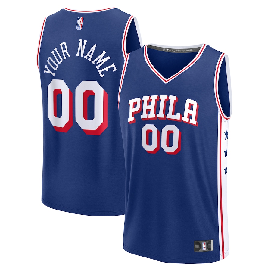 Men's Philadelphia 76ers  Fanatics Blue Custom Fast Break Jersey - Icon Edition - Jersey
