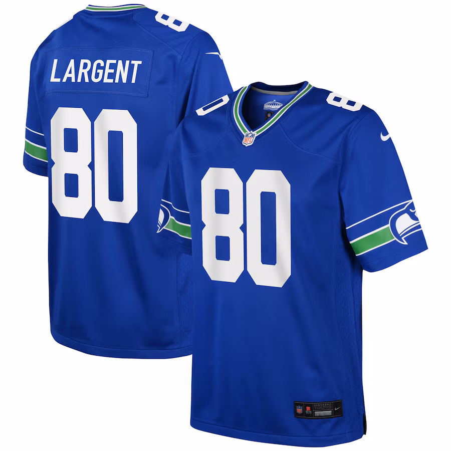 Youth Seattle Seahawks Steve Largent Nike Royal Alternate Retired Player Game Jersey - Jersey