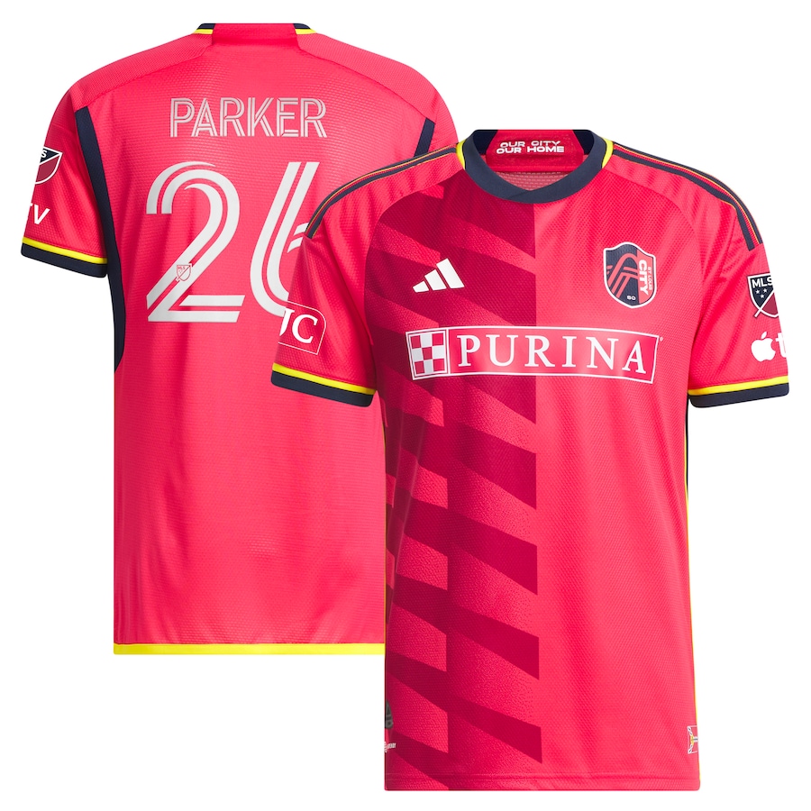 Men's St. Louis City SC Tim Parker adidas Red 2023 The Spirit Kit Authentic Jersey - Jersey