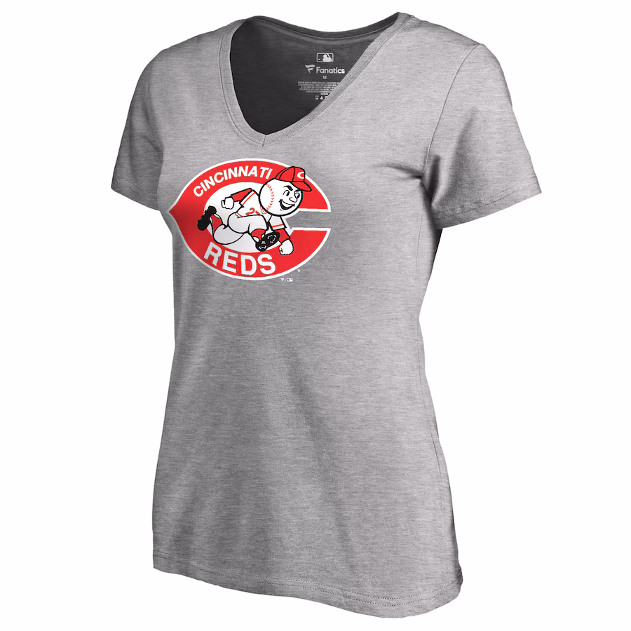 Women's Cincinnati Reds Ash Cooperstown Collection Forbes T-Shirt - Jersey