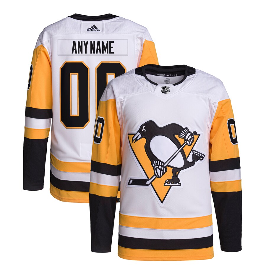 Men's Pittsburgh Penguins  adidas White Away Custom Primegreen Authentic Pro Jersey - Jersey