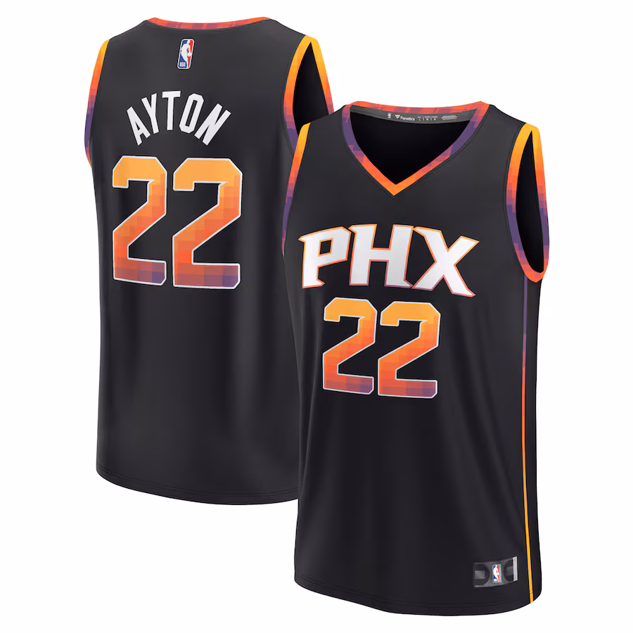 Men's Phoenix Suns Deandre Ayton Fanatics Black Fast Break Replica Player Jersey - Statement Edition - Jersey