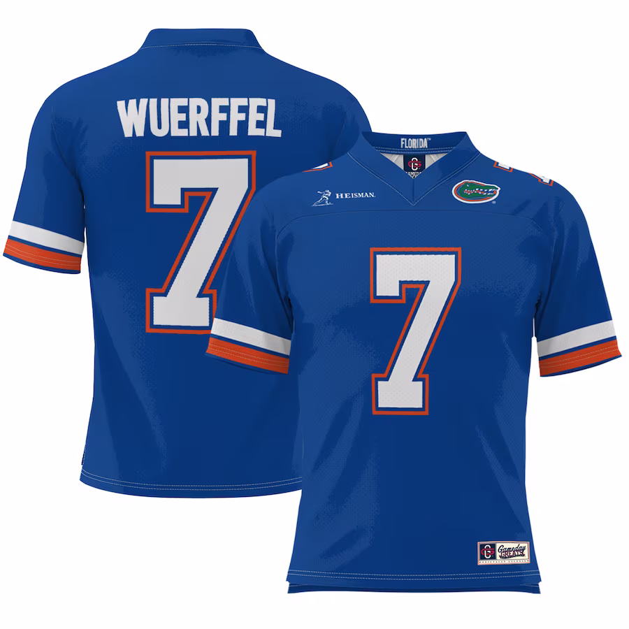 Danny Wuerffel Florida Gators Youth Heisman Football Jersey - Royal - Jersey