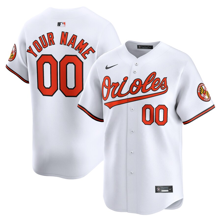Youth Baltimore Orioles Nike White Home Limited Custom Jersey - Jersey
