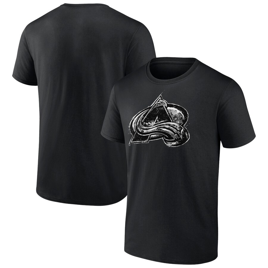 Men's Colorado Avalanche Black Iced Out T-Shirt - Jersey