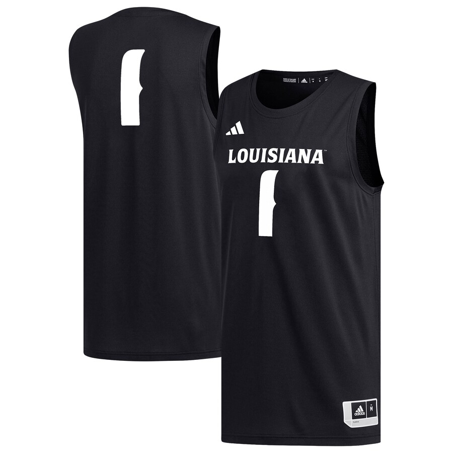 Men's adidas #1 Black Louisiana Ragin' Cajuns Replica Basketball Jersey - Jersey