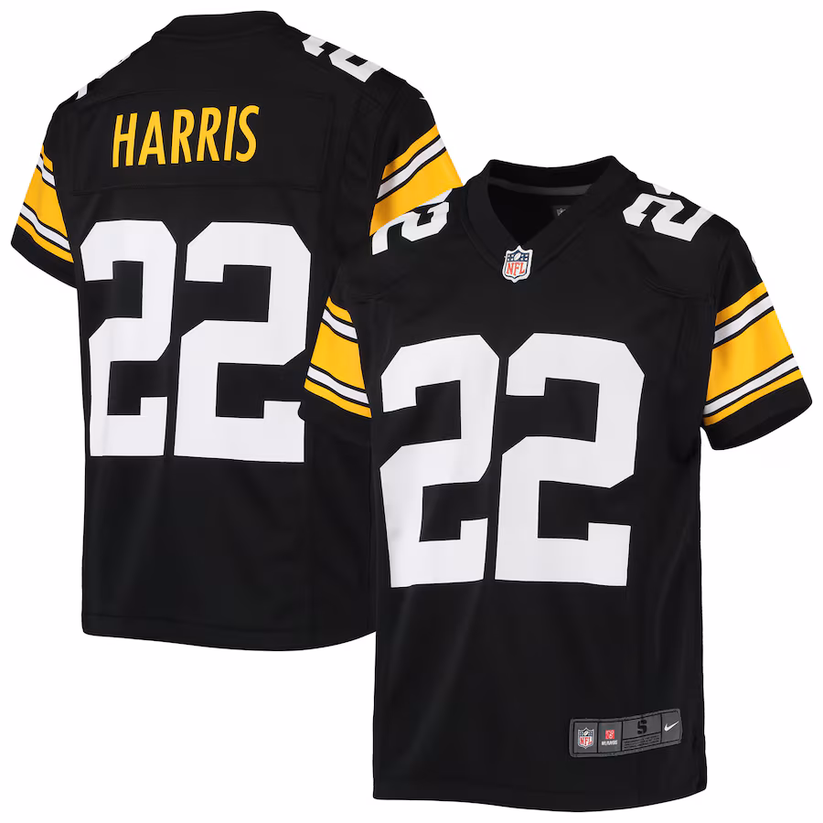 Youth Pittsburgh Steelers Najee Harris Nike Black Game Jersey - Jersey