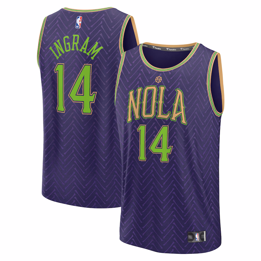 Men's New Orleans Pelicans Brandon Ingram Fanatics Purple 2024/25 Fast Break Player Jersey - City Edition - Jersey