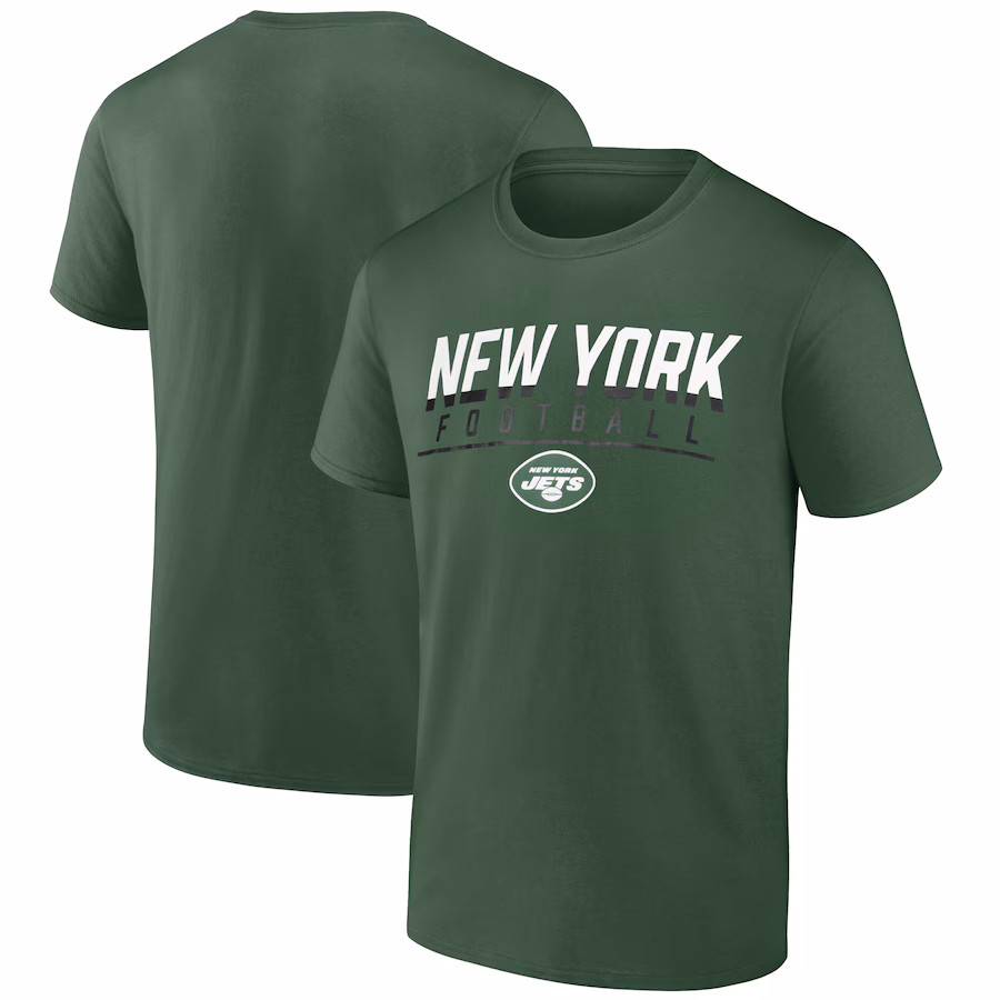 Men's New York Jets  Fanatics Green Blocked T-Shirt - Jersey