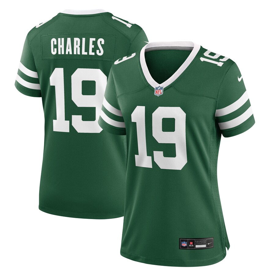 Women's New York Jets Irvin Charles Nike Legacy Green Game Jersey - Jersey