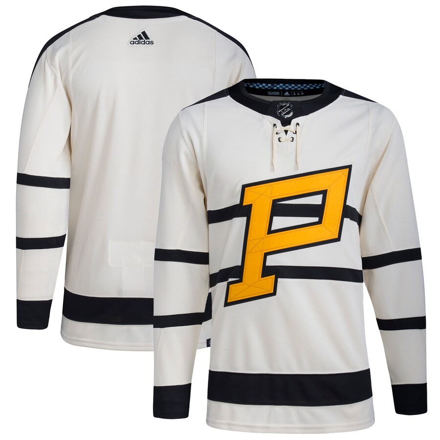 Men's Pittsburgh Penguins adidas Cream 2023 Winter Classic Blank Jersey - Jersey