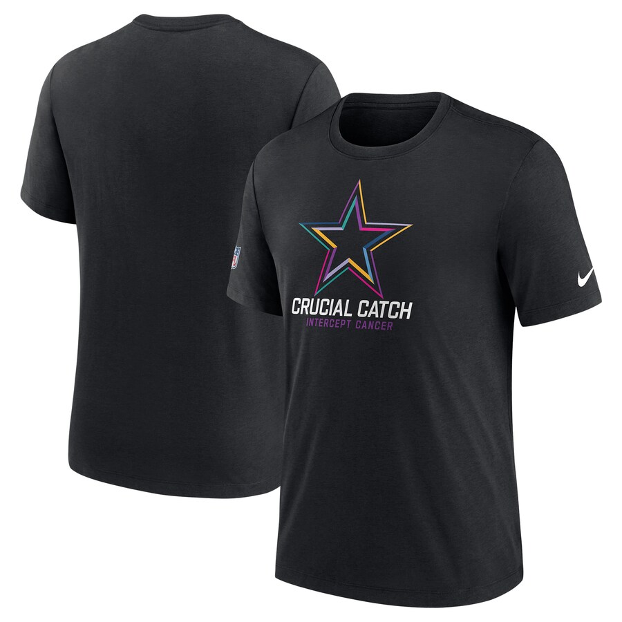 Men's Dallas Cowboys Nike Black 2024 NFL Crucial Catch T-Shirt - Jersey