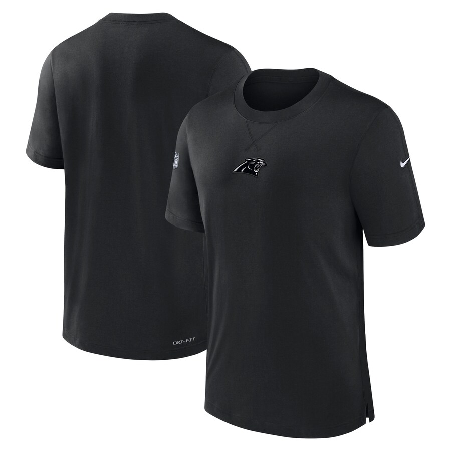 Men's Carolina Panthers Nike Black 2023 Sideline Performance T-Shirt - Jersey