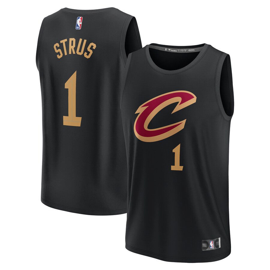 Youth Cleveland Cavaliers Max Strus Fanatics Black Fast Break Replica Player Jersey - Statement Edition - Jersey