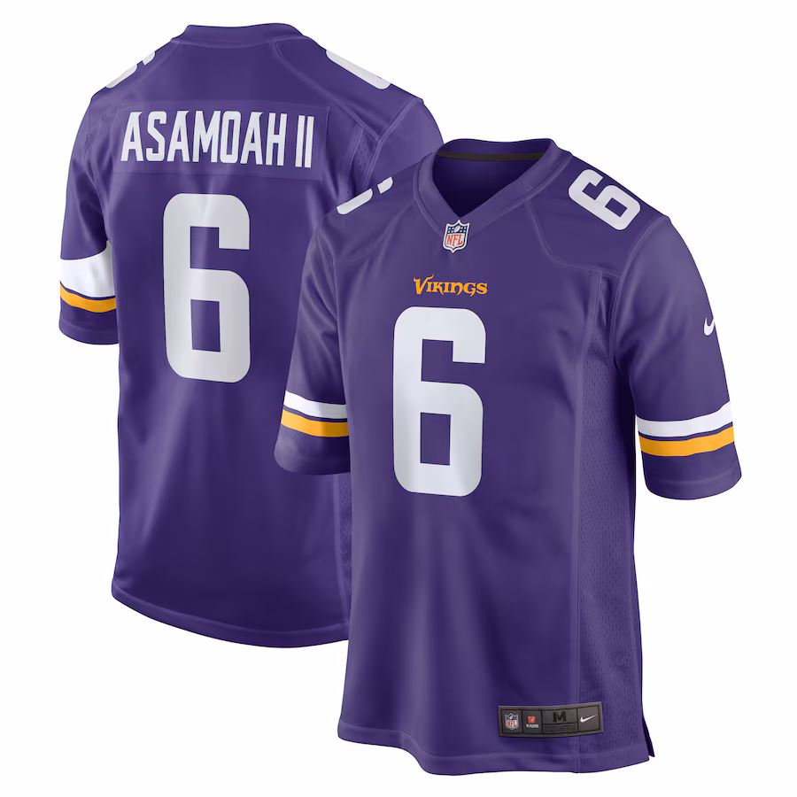 Men's Minnesota Vikings Brian Asamoah II Nike Purple Game Jersey - Jersey