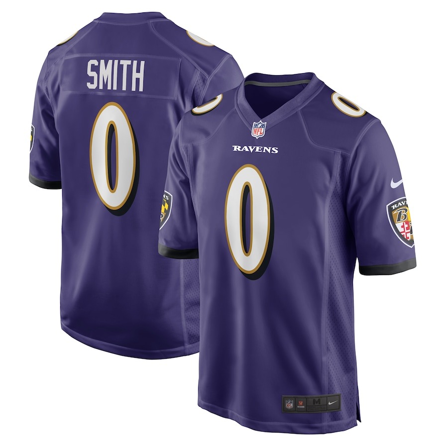 Men's Baltimore Ravens Roquan Smith Nike Purple Team Game Jersey - Jersey