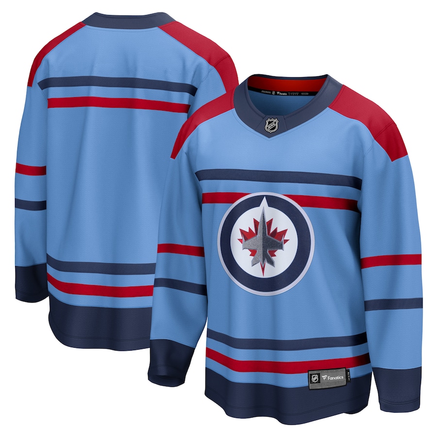 Men's Winnipeg Jets Fanatics Light Blue Anniversary Premier Breakaway Jersey - Jersey